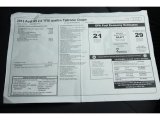 2012 Audi A5 2.0T quattro Coupe Window Sticker