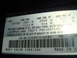 2009 MAZDA3 Color Code for Metropolitan Gray Mica - Color Code: 36C