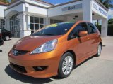 2010 Orange Revolution Metallic Honda Fit Sport #65680622