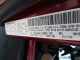 2012 Wrangler Color Code for Deep Cherry Red Crystal Pearl - Color Code: PRP