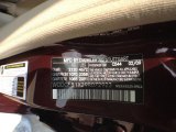 2009 C Color Code for Barolo Red Metallic - Color Code: 544