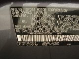 2010 RAV4 Color Code for Magnetic Gray Metallic - Color Code: 1G3