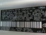 2009 Yaris Color Code for Silver Streak Mica - Color Code: 1E7