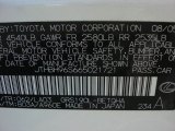 2006 GS Color Code for Crystal White - Color Code: 062