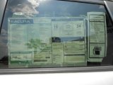 2011 Acura RDX Technology Window Sticker