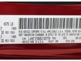 2011 Compass Color Code for Deep Cherry Red Crystal Pearl - Color Code: PRP