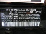 2012 S Color Code for Black - Color Code: 040