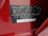 2009 Elantra Color Code for Apple Red Pearl - Color Code: ND