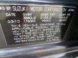 2010 Suzuki SX4 Crossover Touring AWD Info Tag
