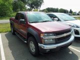 2004 Dark Cherry Red Metallic Chevrolet Colorado LS Crew Cab 4x4 #65916345