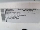 2011 Chevrolet Colorado Work Truck Extended Cab 4x4 Info Tag
