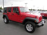 2007 Flame Red Jeep Wrangler Unlimited Rubicon 4x4 #65915999