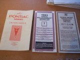 1983 Pontiac Firebird Trans Am 25th Anniversary Daytona 500 Pace Car Coupe Books/Manuals