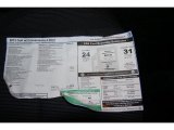 2012 Volkswagen Golf 4 Door Window Sticker