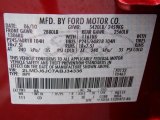 2010 MKX Color Code for Red Candy Metallic - Color Code: U6