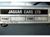 1986 XJ Color Code for Steel Blue Metallic - Color Code: LEC