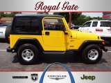 2002 Solar Yellow Jeep Wrangler Sport 4x4 #66075516