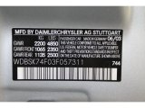 2003 SL Color Code for Brilliant Silver Metallic - Color Code: 744