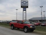 2002 Victory Red Chevrolet S10 LS Extended Cab 4x4 #6560660