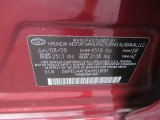 2010 Sonata Color Code for Dark Cherry Red - Color Code: DR