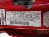 2011 Tacoma Color Code for Barcelona Red Metallic - Color Code: 3R3