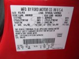 2003 F350 Super Duty Color Code for Red - Color Code: F1