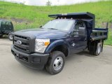 2011 Ford F350 Super Duty XL Regular Cab 4x4 Chassis Dump Truck Front 3/4 View