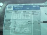 2012 Ford F350 Super Duty XL Regular Cab 4x4 Chassis Window Sticker