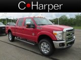 2012 Vermillion Red Ford F350 Super Duty Lariat Crew Cab 4x4 #66207399