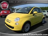 2012 Giallo (Yellow) Fiat 500 c cabrio Pop #66273548