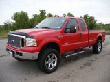 2007 Red Clearcoat Ford F250 Super Duty Lariat SuperCab 4x4 #66437784