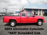 2005 Victory Red Chevrolet Colorado LS Extended Cab 4x4 #66488286