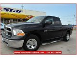 2010 Brilliant Black Crystal Pearl Dodge Ram 1500 ST Quad Cab #66487920