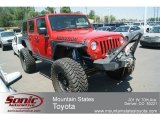 2008 Flame Red Jeep Wrangler Unlimited Rubicon 4x4 #66487412