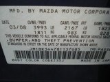 2008 MAZDA3 Color Code for Stormy Blue Mica - Color Code: 35J