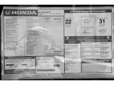 2012 Honda Civic Si Sedan Window Sticker