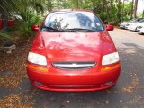 2005 Sport Red Metallic Chevrolet Aveo LS Sedan #66556626