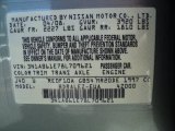 2008 Sentra Color Code for Metallic Jade Green - Color Code: J40