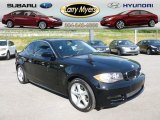2009 Jet Black BMW 1 Series 128i Coupe #66681534