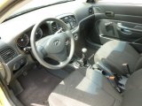 2008 Hyundai Accent GS Coupe Black Interior
