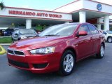 2008 Rally Red Pearl Mitsubishi Lancer ES #6564798