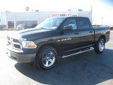 2011 Brilliant Black Crystal Pearl Dodge Ram 1500 ST Crew Cab 4x4 #66767906