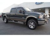 2006 Dark Green Satin Metallic Ford F250 Super Duty Lariat Crew Cab 4x4 #66774060