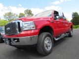 2006 Red Clearcoat Ford F250 Super Duty XLT Crew Cab 4x4 #66820887