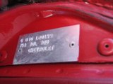 1982 Chevrolet Corvette Coupe Info Tag