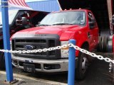 2009 Red Ford F350 Super Duty XL Regular Cab Chassis Dump Truck #6569038
