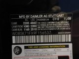 2009 SL Color Code for Majestic Black Metallic - Color Code: 112