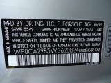 1998 Porsche Boxster  Info Tag