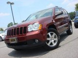 2008 Red Rock Crystal Pearl Jeep Grand Cherokee Rocky Mountain 4x4 #66951670