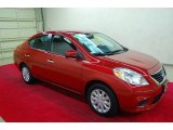 2012 Red Brick Nissan Versa 1.6 SV Sedan #66951654